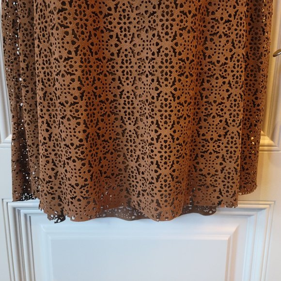 Leo & Ugo Perforated Faux Suede Dress - Picture 4 of 8